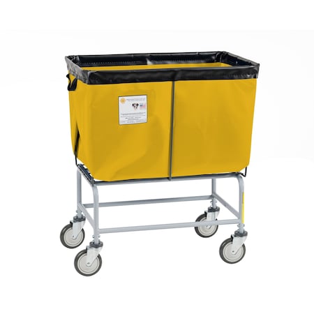 R&B Wire Products Elevated Basket Truck, Vinyl, 6 Bushel, Yellow 466Y